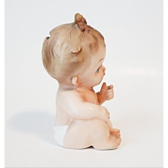 Vintage Napco Baby Figurine Bank Porcelain Hand Painted 1960's - Picture 2 of 4